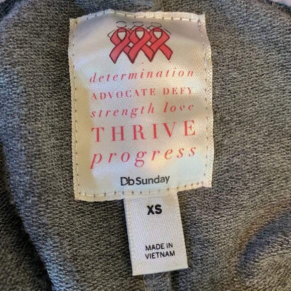 DB Sunday Breast Cancer Awareness Poncho Hoodie XS - Picture 7 of 8